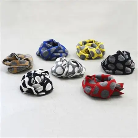 【 OTA KNIT 】ちくちくしないマフラー dot(キャメル × グレー)_装飾品・工芸品 マフラー・手袋 服飾小物 _【1554339】