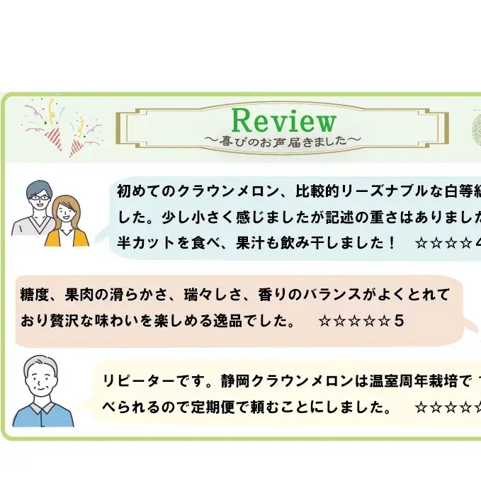 クラウンメロン（白上級）３玉入 