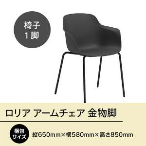 椅子 アダル ロリア アームチェア ブラック 金物脚 P3023-1WK [um40azo830054] 椅子