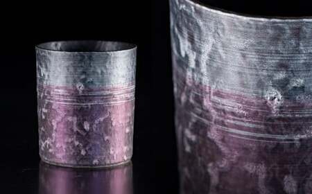 【NYが認めた逸品】有田焼 麟 Lin プレミアムオンザロック 樹氷 2個セット (Blue・Purple) ロックカップ メタリックな有田焼【金照堂】ウイスキー 焼酎 タンブラー ブルー パープル ギフト A35-366