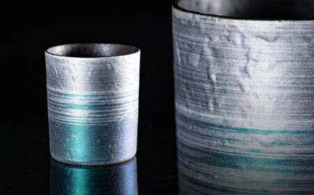 【NYが認めた逸品】有田焼 麟 Lin プレミアムオンザロック 樹氷 2個セット (Emerald・Green) メタリックな有田焼【金照堂】ロックカップ ロックグラス ウイスキーグラス 焼酎グラス ブルー グリーン ギフト A35-367