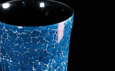 【世界でグランプリ受賞】有田焼 大理石のような質感 ロックカップ 麟 Lin Marble Old Madonna 1個【金照堂】ロックグラス ウイスキーグラス 焼酎グラス 酒器 マドンナ ブルー 青 ギフト A45-372