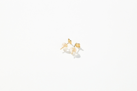 【K18】トータル0.04ct ダイヤモンドピアス/No.108