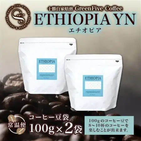 コーヒー豆 エチオピア 100g×2袋 品質すべてにこだわったコーヒー 北海道 帯広市_飲料・ドリンク コーヒー豆 コーヒー・コーヒー豆 珈琲 珈琲豆_【1536967】