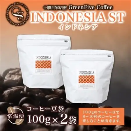 コーヒー豆 インドネシア 100g 2袋 鮮度を高めたスペシャルティコーヒー 北海道 帯広市_飲料・ドリンク コーヒー豆 コーヒー・コーヒー豆 珈琲 珈琲豆_【1536980】