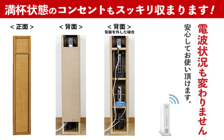 ルーター収納ボックス 幅15cm RB-15S≪寄附者様組み立て品≫【ホワイト】 [m13-c001_03]