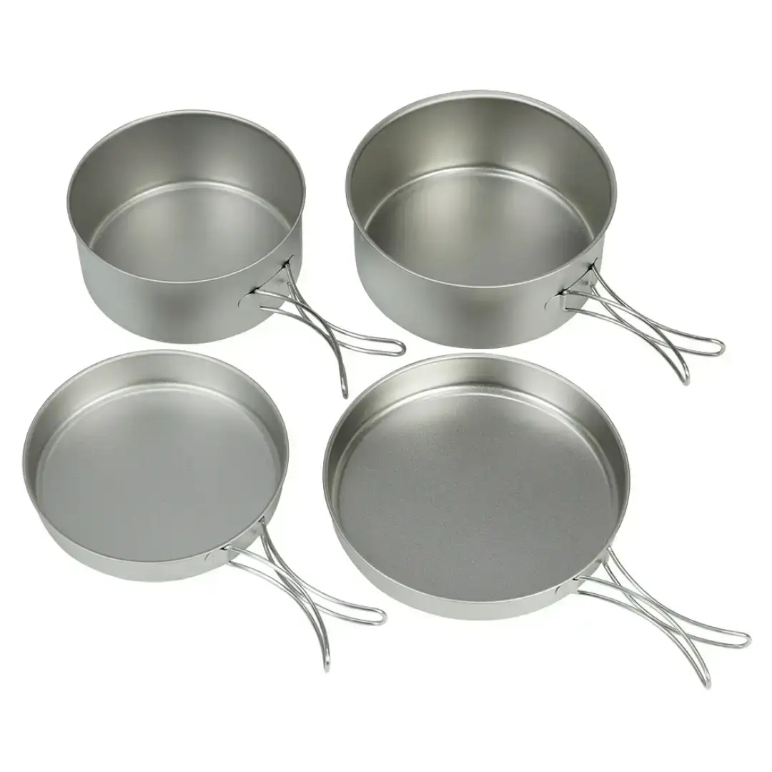 [ベルモント] チタンクッカー4点セット(L) ケース付 アウトドア用品 キャンプ用品 登山 防災 アウトドアギア 燕三条製 【035S027】