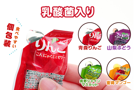 こんにゃくパーク「お得用こんにゃくミニゼリー」詰め合わせ (4種) 20個入×9袋 ヨコオデイリーフーズ  [0340]