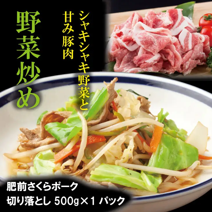 肥前さくら ポーク 切落し（500g）ロースとんかつ用（100g×4枚）バラ焼肉用（500g） B140-030
