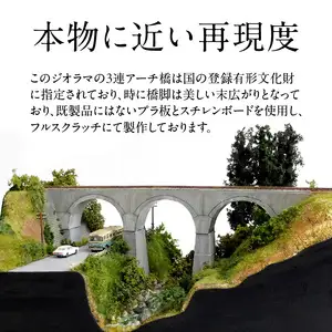 Nゲージ鉄道模型ディスプレイジオラマ 【堂山アーチ橋梁】 R08024