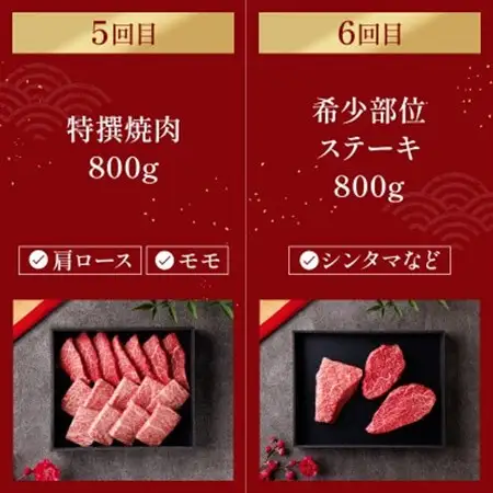 【毎月定期便】和牛セレブの神戸牛 定期便「ファーストクラス」全6回【配送不可地域：離島】【4058605】
