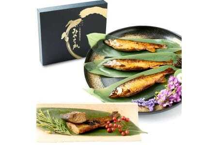 天然鮎専門店みやちかの【天然鮎子持ち甘露煮】長良川郡上鮎　3匹