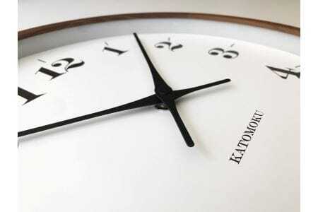 KATOMOKU muku clock 12 ウォールナット 電波時計 連続秒針　km-98WARC