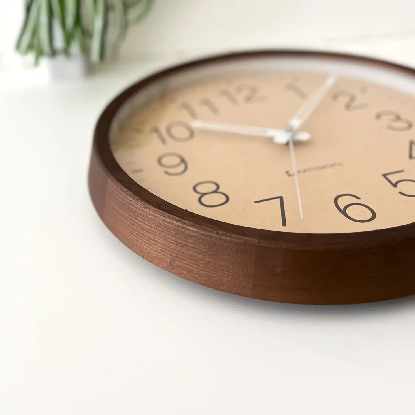 KATOMOKU muku clock≪km-45BR≫木製掛け時計(ブラウン)【B-77-B1】