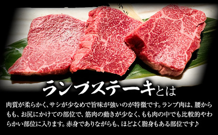 博多和牛 ランプステーキ 合計 300g ~ 360g 3枚 株式会社寛大グループ《30日以内に出荷予定(土日祝除く)》ランプ ステーキ ステーキ肉 和牛 牛肉 牛