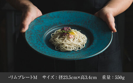 【美濃焼】　恩田陽子 リムプレート 皿 グリーン 3サイズセット S M L 瑞浪市 / JS企画 食器 プレート おしゃれ セット [AZAZ024]
