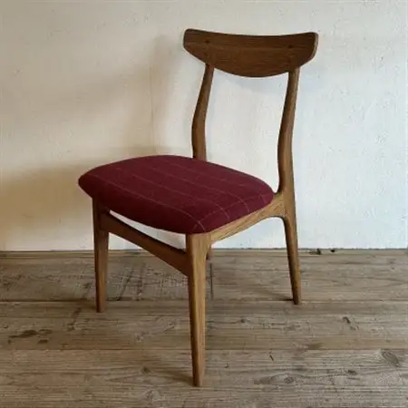 Cordial Dining Chair ブラウンフレーム リボン エンジ 【SWOF】_雑貨・日用品 椅子・チェア・ソファ 家具・インテリア _【1553742】