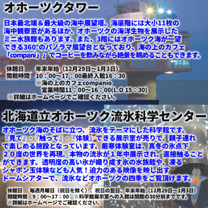 24-122 ガリンコ号3 IMERU 冬期運航 流氷クルーズ乗船券（3施設入場券セット）