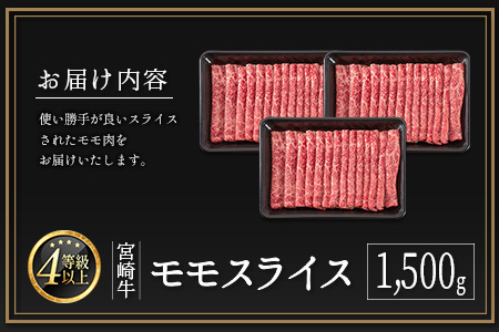 モモ スライス 1.5kg 赤身 肉 4等級 畜産農家応援 D139-2510-90