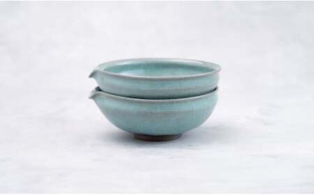 有田焼 貫入片口鉢 2個セット【梶原大敬 茂正工房】食器 うつわ 器 青磁 作家 35000円 3.5万円 A35-504