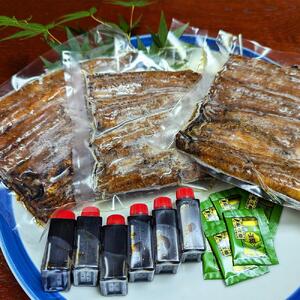 静岡産うなぎ蒲焼真空パック 約120g×3枚