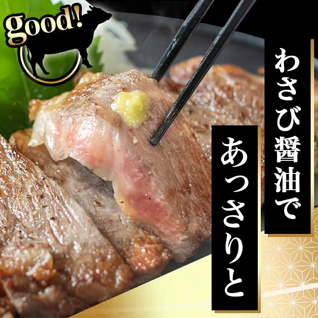 宮崎牛肩ロースステーキ250g×2枚〔16-8903〕_(都城市) 宮崎県産 宮崎牛 肩ロース ステーキ 甘～いお肉 サシの甘味 濃厚な旨み わさび醤油 霜降り コク