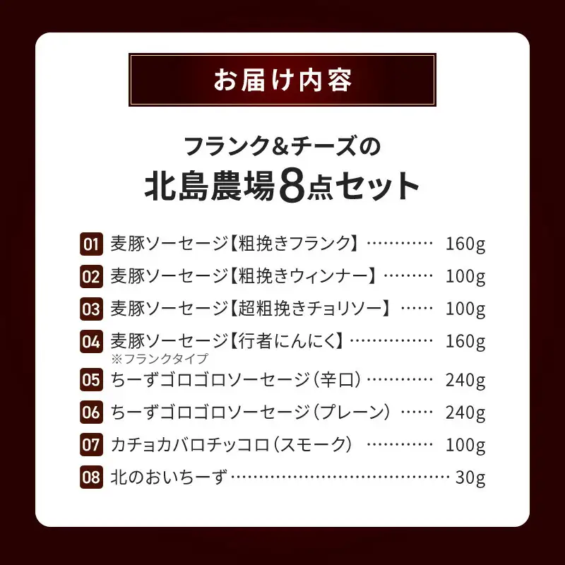 北島農場のフランク&チーズなどビールに良く合う8点セット_Y081-0015