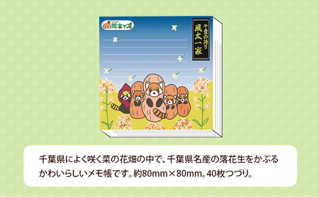 レッサーパンダ風太一家　セット（クリアファイル2枚組、コットン巾着、メモ帳） クリアファイル 巾着 メモ帳 風太 風太ァズ レッサーパンダ グッズ オリジナルグッズ セット 千葉市動物公園 千葉県