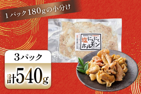 豚肉 ホルモン 塩にんにくホルモン 180g 3p 計540g [りんご苑 山形県 高畠町 tk06ays660016]