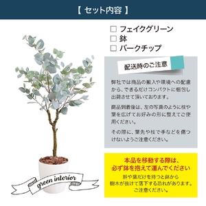 フェイクグリーン ユーカリ 120cm 光触媒加工 鉢付き インテリア 抗菌 消臭 愛知県 豊橋市 送料無料 52000円