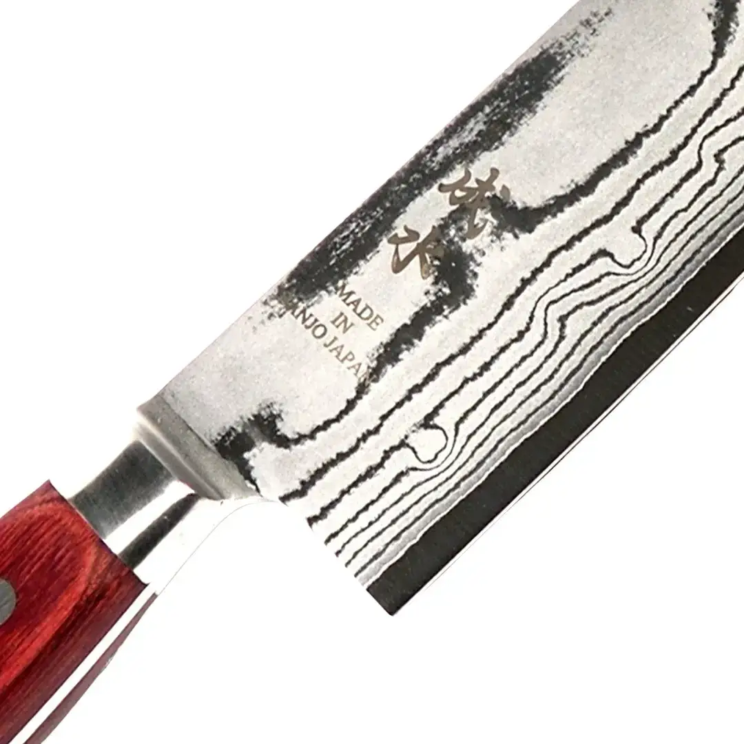 [成水] ダマスカスv金10号割込 三徳包丁 刃部17cm キッチンツール ダマスカス 調理器具 料理包丁 【043S019】