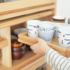 旭川家具 山室家具製作所 ココ キャビネット2段 北海道ナラ 【 国産 無垢 インテリア 木製 ナチュラル キャビネット 食器棚 キッチンボード 収納 キッチン 北海道 】_04587