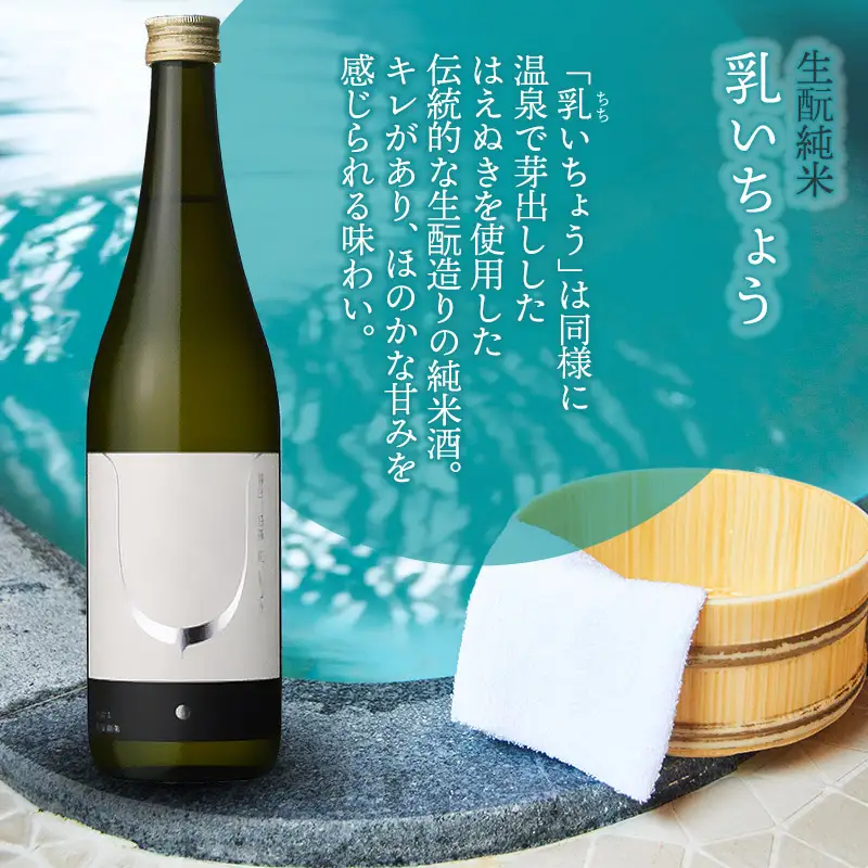 湯田川温泉オリジナル日本酒2本セット　純米大吟醸「女神のしずく42」　生酛純米「乳いちょう」 各720ml×1本　合同会社つかさや旅館