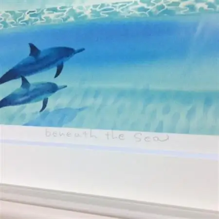 栗乃木ハルミ版画額装品「beneath the sea」【1334316】