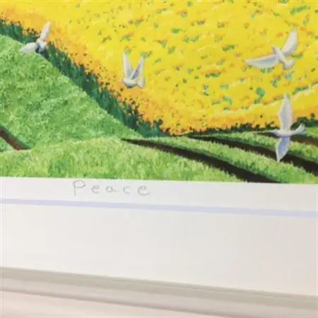 栗乃木ハルミ版画額装品「peace」【1334319】