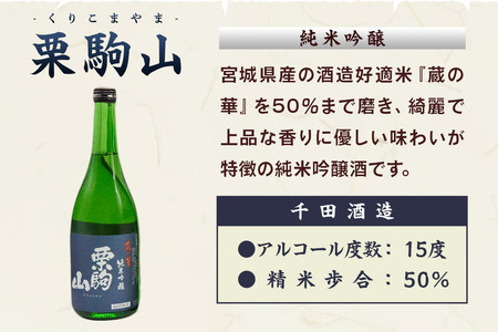 【日本酒・飲み比べセット】宮城・栗原5酒蔵の「栗駒山・萩の鶴・桂泉・綿屋・ほでなす」 720ml×12本
