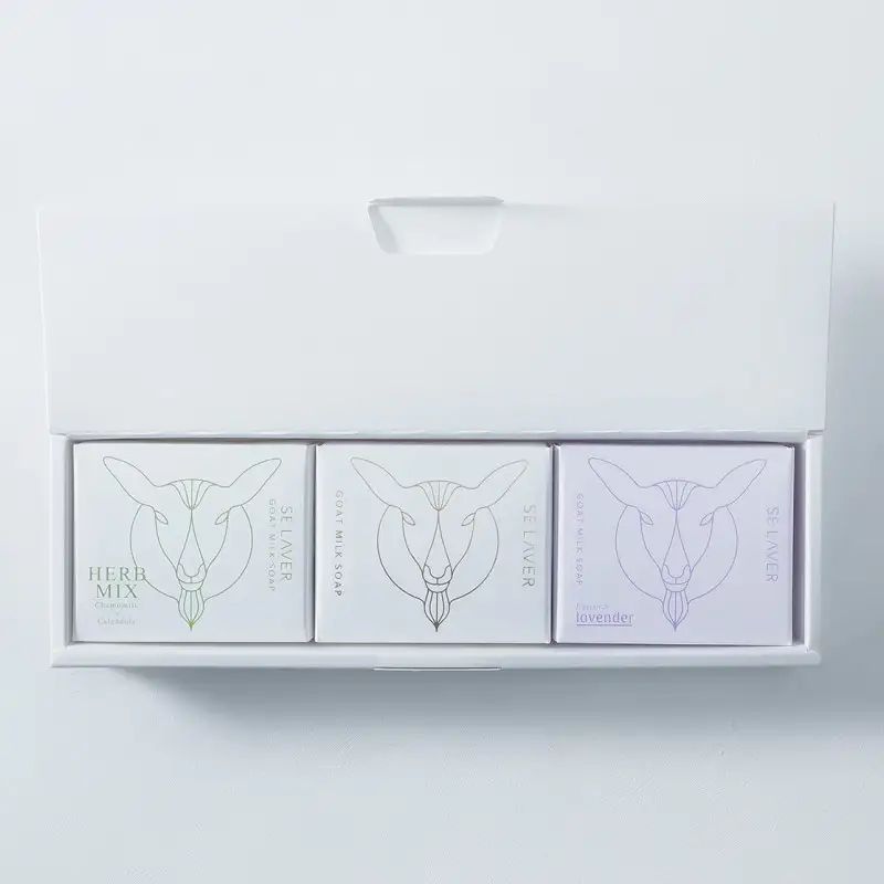 ゴートミルクソープ 90g×3個セット ( 石鹸 日用品 敏感肌 植物オイル ビタミン )【055-0008】
