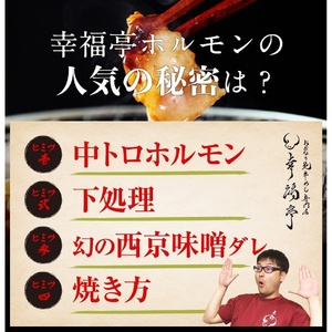 【 訳あり 】 中トロホルモン 西京味噌焼き 600g ( 100gパック )  トロ 焼肉 牛 西京焼き 味噌 味付 小分け 冷凍 牛 肉 熨斗 贈答 ギフト 希少部位 肉 お歳暮 御歳暮 御中元 お中元  便利 簡単調理 厳選 キャンプ アウトドア 内祝 ほるもん おかず 味付けホルモン 肉 舞鶴 西京焼き 幸福亭