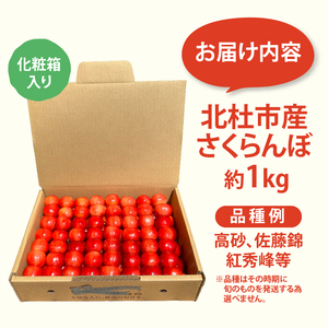【2026年先行予約】山梨県北杜市産　旬の採れたてさくらんぼ　約1kg さくらんぼ 高砂 佐藤錦 紅秀峰 期間限定 数量限定 採れたて大粒 大玉 果物 くだもの 夏果実 サクランボ チェリー 高級 鉄分 山梨県 北杜市産  [h314]