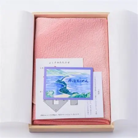正絹ちりめん友禅ふくさ ぼかし 桃染(ピンク色)_雑貨   _【1568036】