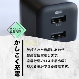 Owltech(オウルテック) 25万回以上の屈曲試験に耐えるType-Cケーブル同梱 超タフケーブル & AC充電器のセット OWL-AC17WAAC15-WH