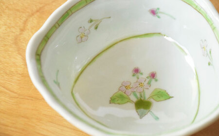 【陶器市特集】【波佐見焼】小花紋 三角深鉢 2点セット【藍水】[GB53]