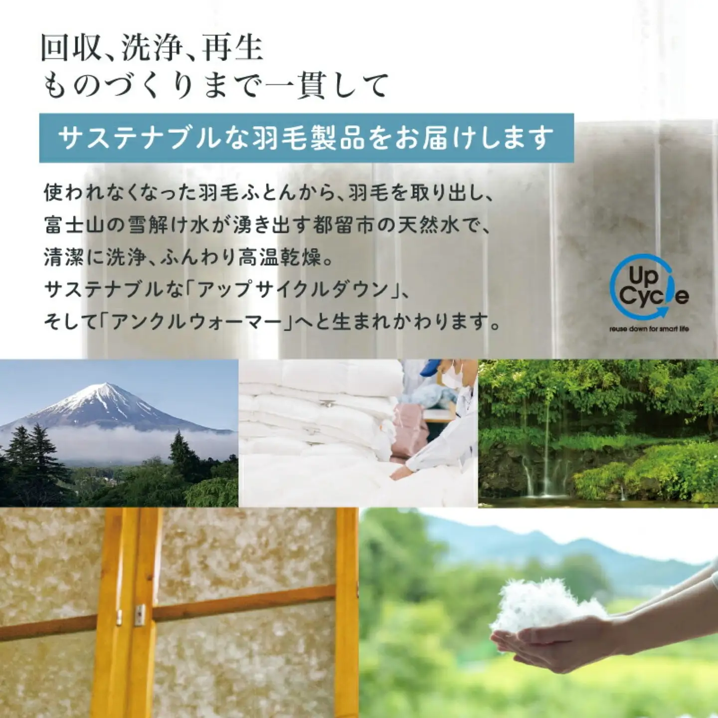 【富士新幸謹製】「サステナブルな羽毛」アンクルウォーマー［ベルク］ アップサイクルダウン｜レッグウォーマー・ショート丈　羽毛　ダウン　足首　