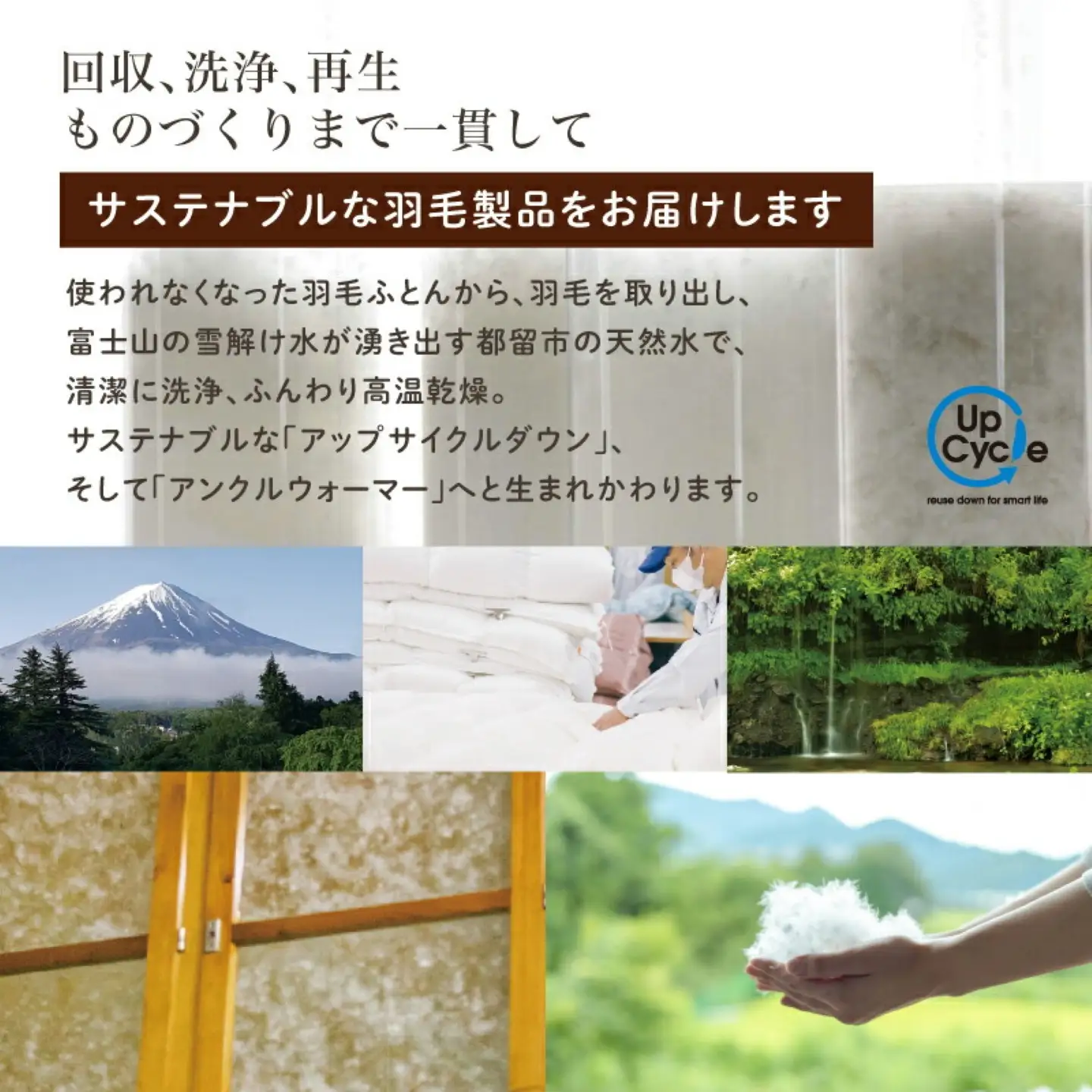 【富士新幸謹製】「サステナブルな羽毛」アンクルウォーマー［ラーチ］ アップサイクルダウン｜レッグウォーマー・ショート丈　羽毛　ダウン　足首　