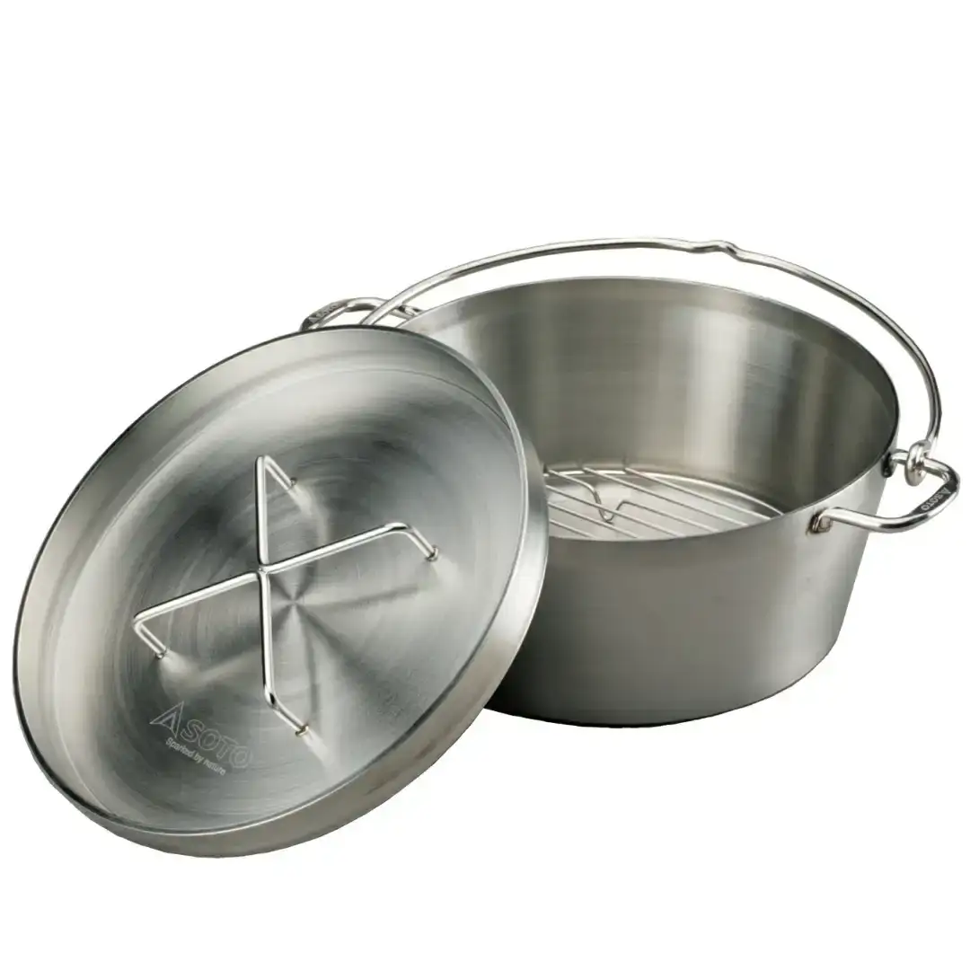 [SOTO]ステンレスダッチオーブン 12インチ ST-912 IH対応 ステンレス製 家庭用 キッチン用品 キャンプ用品 アウトドア用品 【100S007】