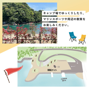  キャンプサイト利用チケット（オートキャンプサイト）1泊 電源付き 定員5名様 水床湾 シーサイド バーベキュー 四国 徳島 徳島県 海陽 海陽町