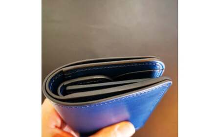 本革ミドルウォレット　LI002-MW-BL イタリアンレザー レザー 本革 革小物 多機能 収納 コンパクト プレゼント 贈り物 ギフト