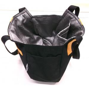 【競走馬調教用ゼッケン使用：ゼッケンバッグ】　トートバッグＬ【2-黒色ゼッケン×橙文字】