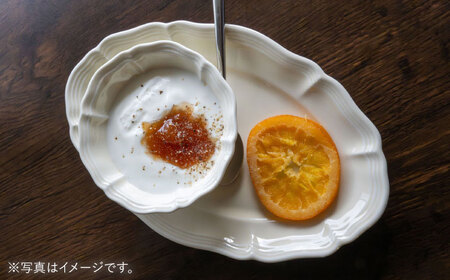 【波佐見焼】ombre de fleur オーバルプレート ミルキーホワイト 2枚セット 食器 皿【翔芳窯】[FE377]