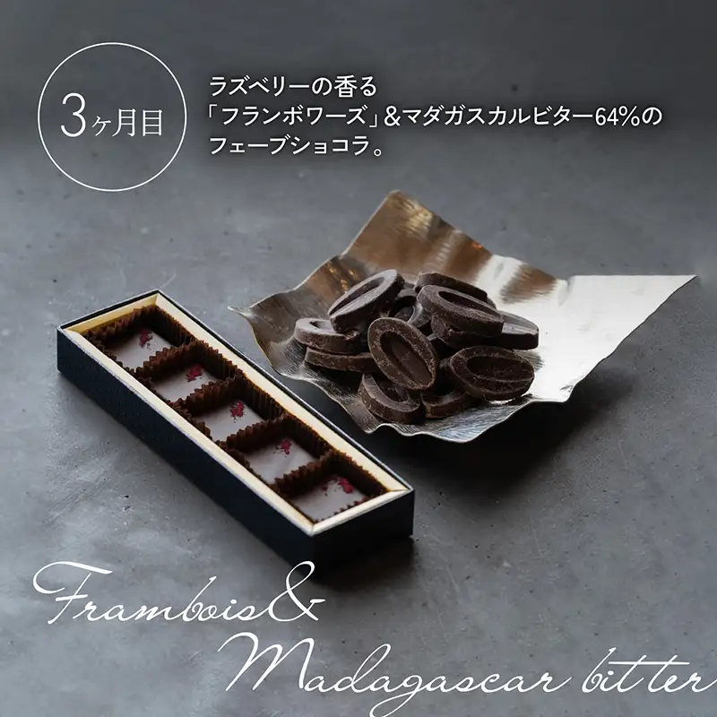 【定期便/3回】ボンボンショコラ5個&フェーブ80g（コイン状チョコレート）／NICOchocolaterie チョコレート チョコレート専門店 ボンボンショコラ スイーツ お菓子 贈答用 ギフト お取り寄せ 福岡県 小郡市 
